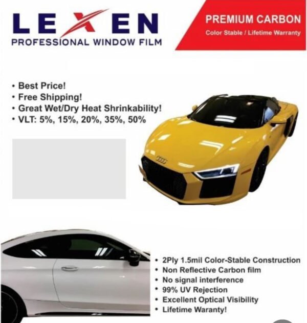 Film solaire automobile LEXEN CARBON – Au mètre